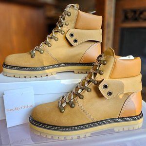 See by Chloe Beige Eileen Boots